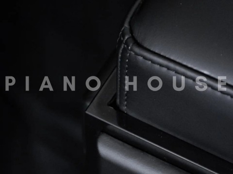 Ghế Đàn Piano Black Leather | Thiết Kế Bởi Poul Henningsen | Denmark