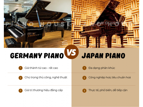 So Sánh Đàn Piano Đức và Đàn Piano Nhật