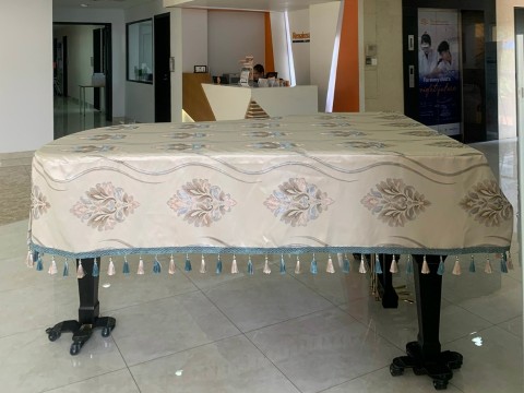 Khăn Phủ Gấm Dầy + Tua Rua Cho Đàn Grand Piano