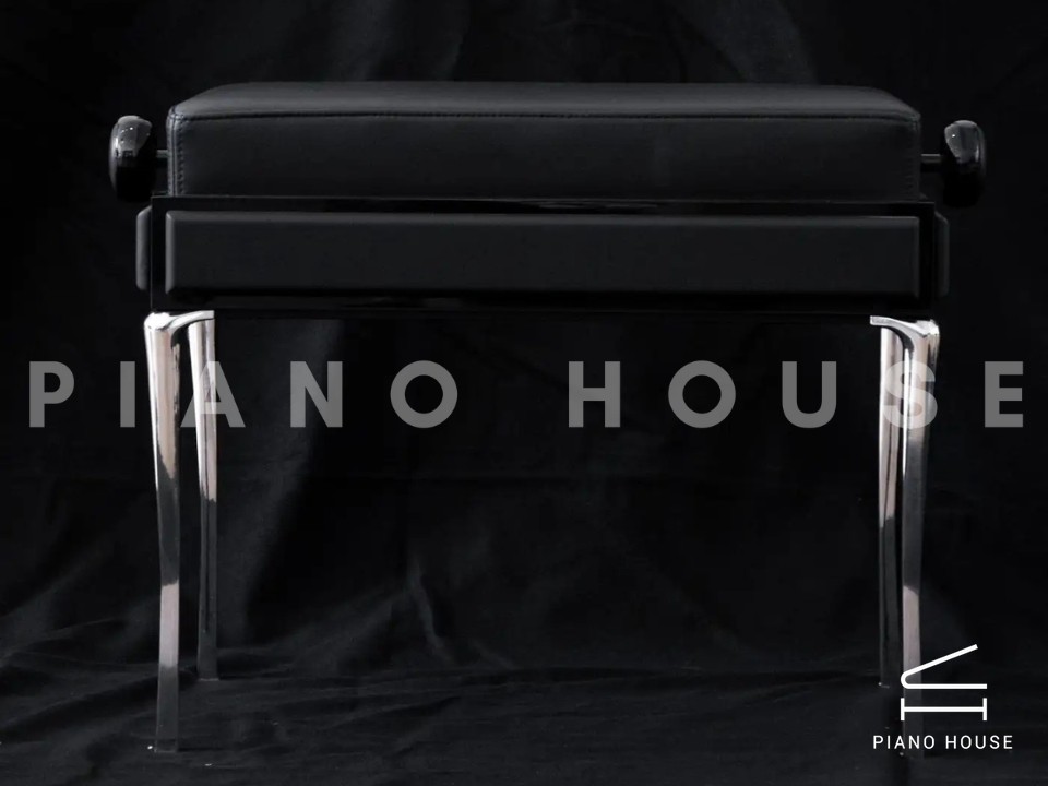 Ghế Đàn Piano Black Leather | Thiết Kế Bởi Poul Henningsen | Denmark