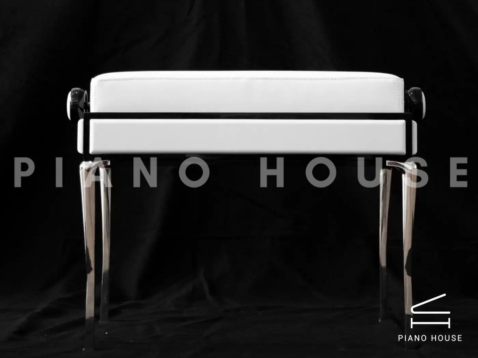 Ghế Đàn Piano White Leather | Thiết Kế Bởi Poul Henningsen | Denmark
