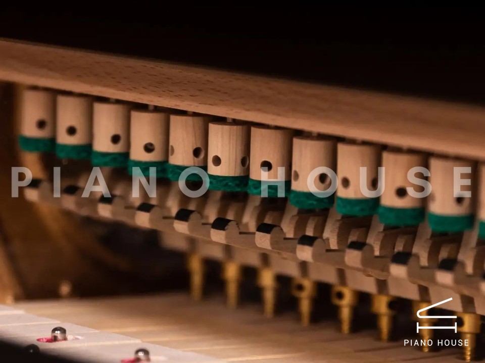 PH Grand Piano: PH159 Legacy Black Woven Leather | Oxidized Brass | Walnut Wood