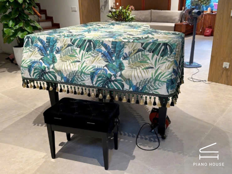 Khăn Phủ Grand Hoạ Tiết Cây Lá