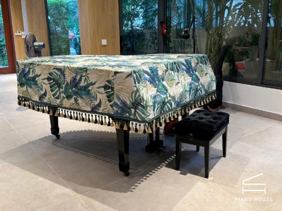 Khăn Phủ Grand Hoạ Tiết Cây Lá