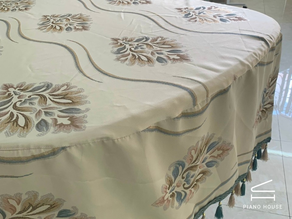 Khăn Phủ Gấm Dầy + Tua Rua Cho Đàn Grand Piano