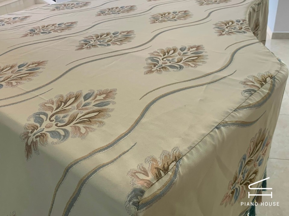 Khăn Phủ Gấm Dầy + Tua Rua Cho Đàn Grand Piano