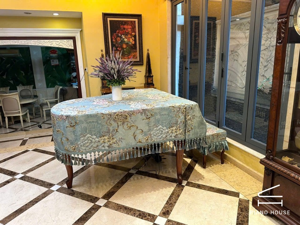 Khăn Phủ Grand Xanh 3D