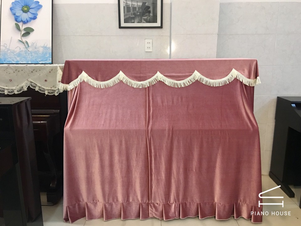 Khăn Phủ Nhung 4 chiều màu hồng Pastel (full đàn)